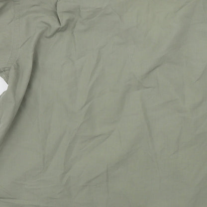 Mens UK Size 16.5 Cedar Wood State Green  Button-Up Long Sleeve Casual Shirt
