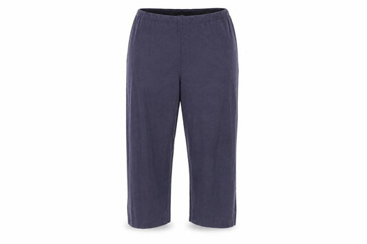 Womens UK Size 18 Classic Regular Fit Capri Blue Trousers