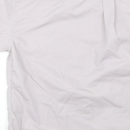 Mens UK Size XL Uneek Beige  Button-Up Short Sleeve Casual Shirt