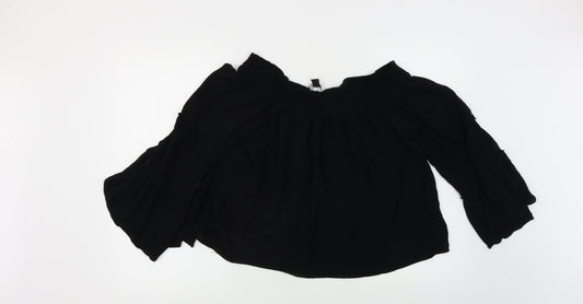 Primark  Womens Black   Cropped Blouse Size 16