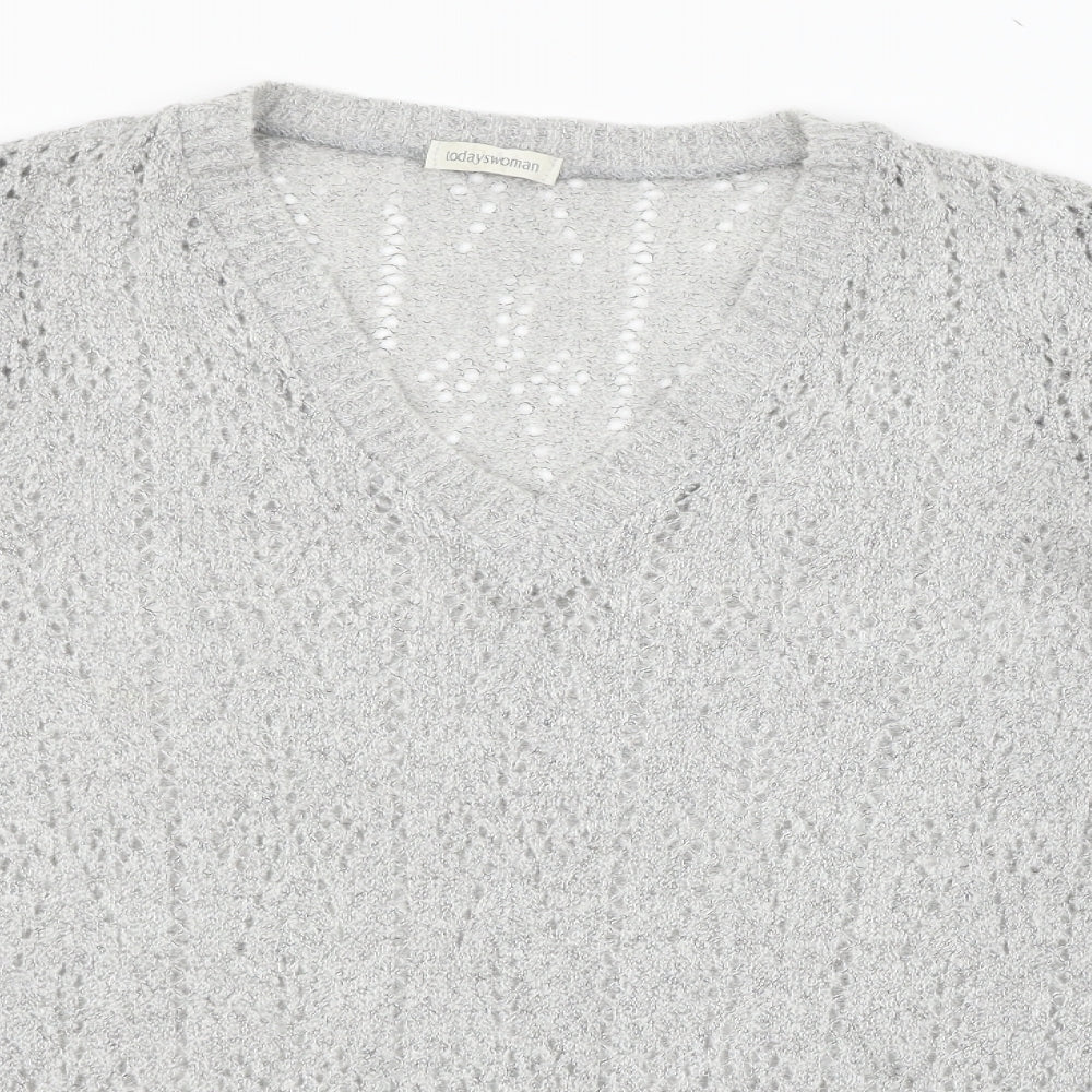 todays woman Womens Grey   Pullover Jumper Size 12