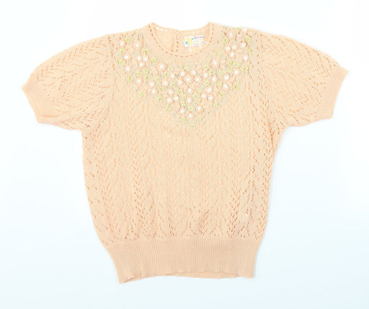 Preworn Womens Orange   Pullover Jumper Size M