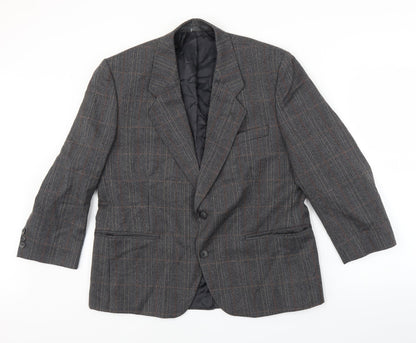 Mens UK Size 38 Racing Green Regular Grey Suit Jacket