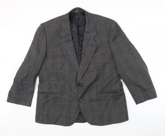 Mens UK Size 38 Racing Green Regular Grey Suit Jacket