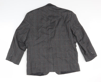 Mens UK Size 38 Racing Green Regular Grey Suit Jacket