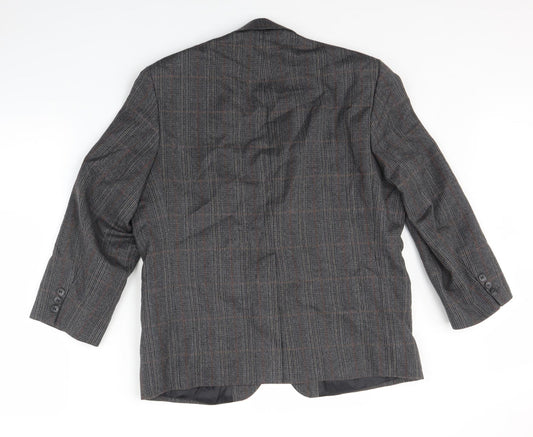 Mens UK Size 38 Racing Green Regular Grey Suit Jacket