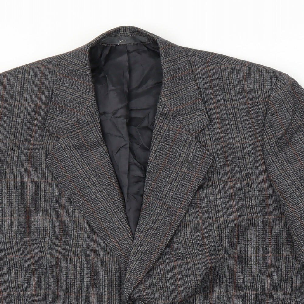 Mens UK Size 38 Racing Green Regular Grey Suit Jacket