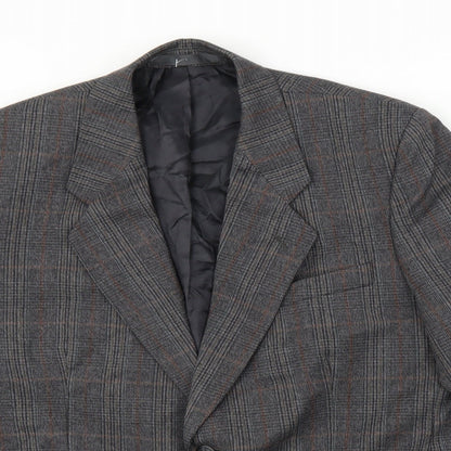Mens UK Size 38 Racing Green Regular Grey Suit Jacket