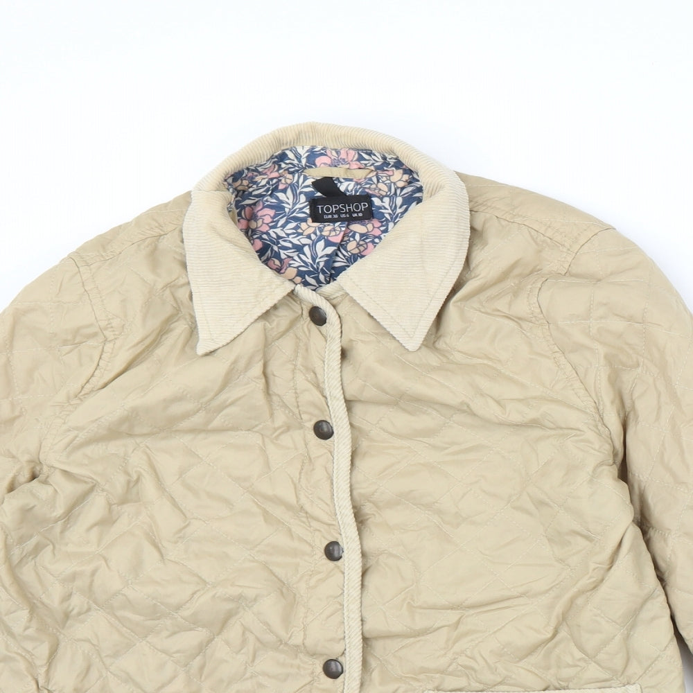 Womens UK Size 10 Topshop Brown Jacket