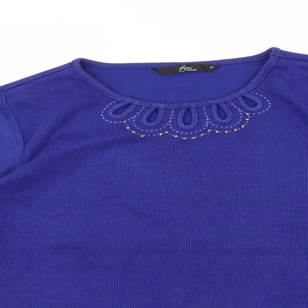 Bonmarché Womens Blue Pullover Jumper Size M