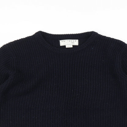 F&F Mens Blue  Knit Pullover Jumper Size S