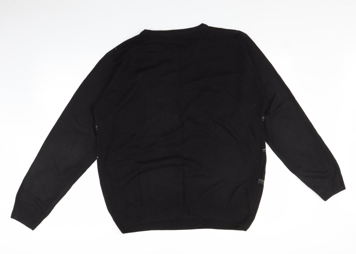 Taylor & Wright Mens Black Plaid  Pullover Jumper Size M