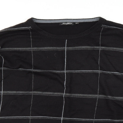 Taylor & Wright Mens Black Plaid  Pullover Jumper Size M