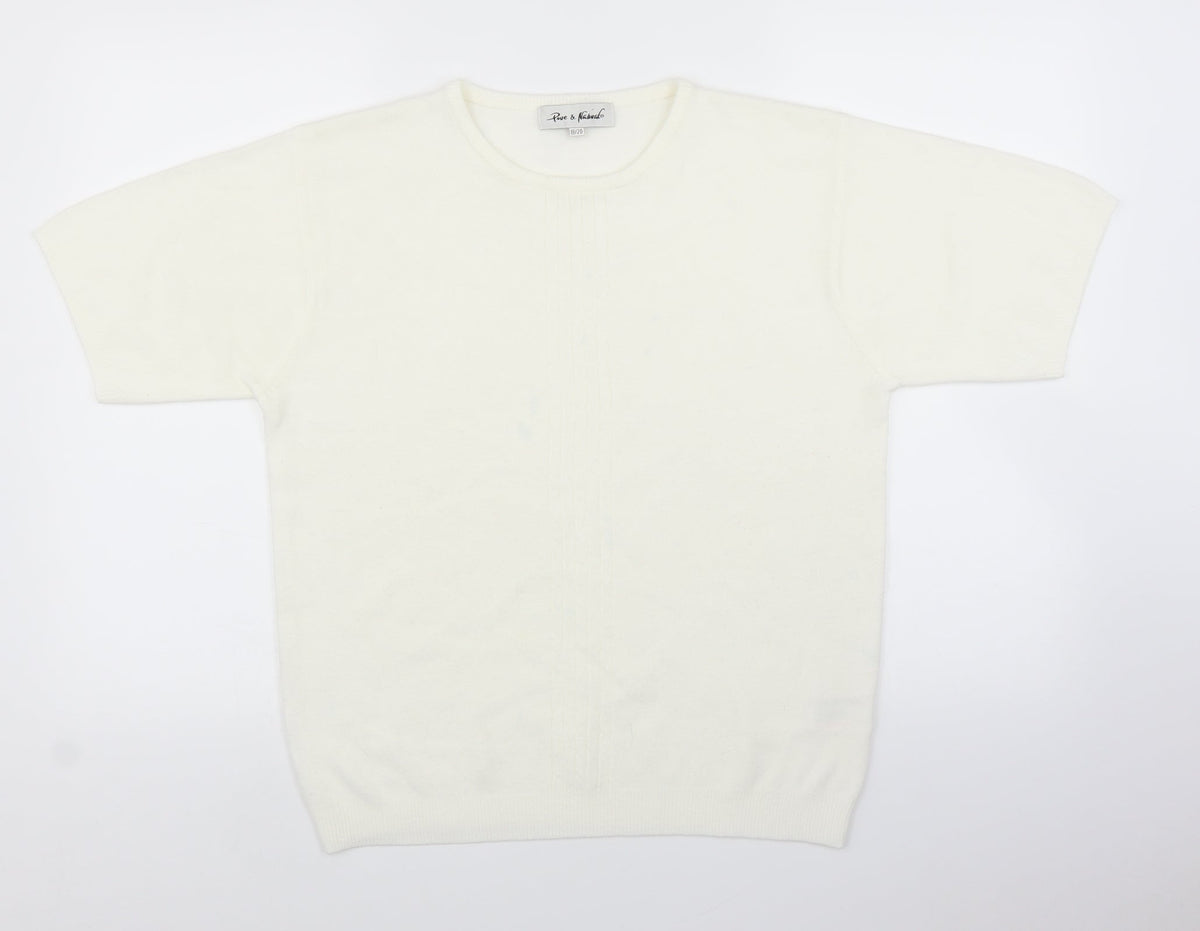 Pure & Natural Womens Ivory   Pullover Jumper Size 18