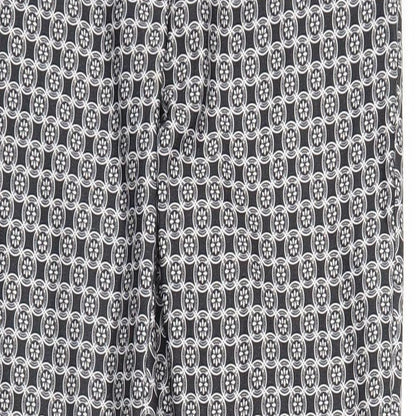 New Look Womens Grey Geometric  Capri Trousers Size 8 L27 in