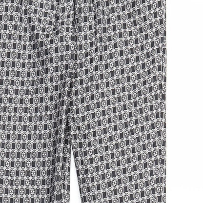New Look Womens Grey Geometric  Capri Trousers Size 8 L27 in