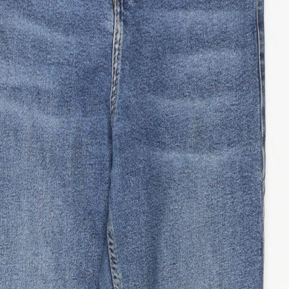 Topshop Womens Blue  Denim Straight Jeans Size 30 in L27 in