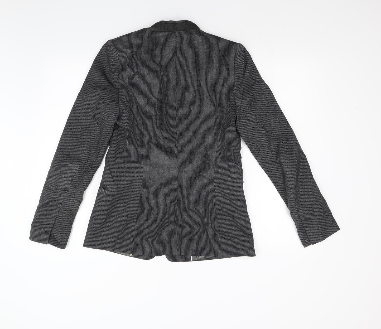 NEXT Womens Grey Striped  Jacket Blazer Size 10