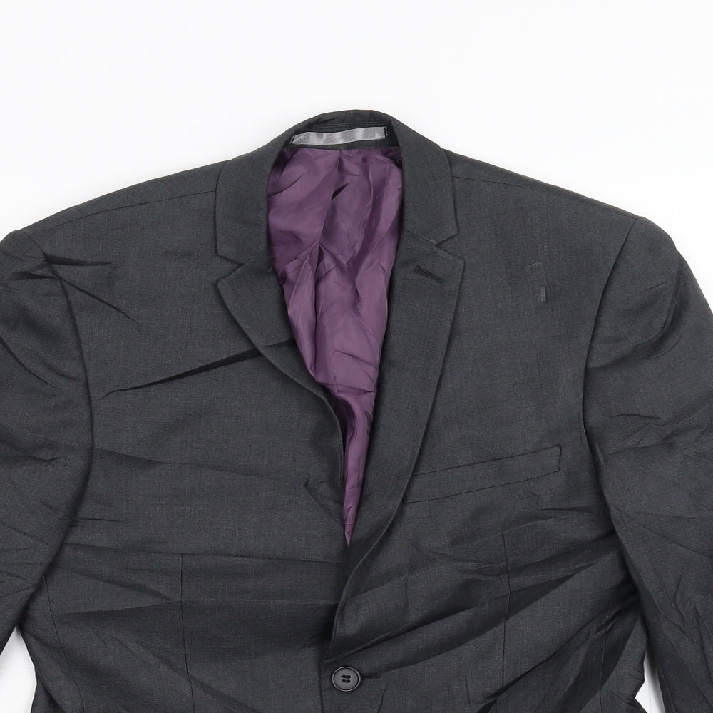 Mens UK Size 36 Red Herring Regular Grey Suit Jacket