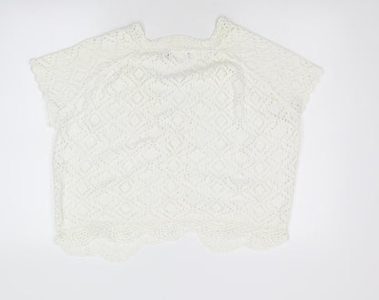 Preworn Womens Ivory  Knit Shrug Jumper Size M