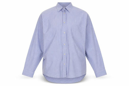 Classics Casuals Mens Blue Striped   Button-Up Size L