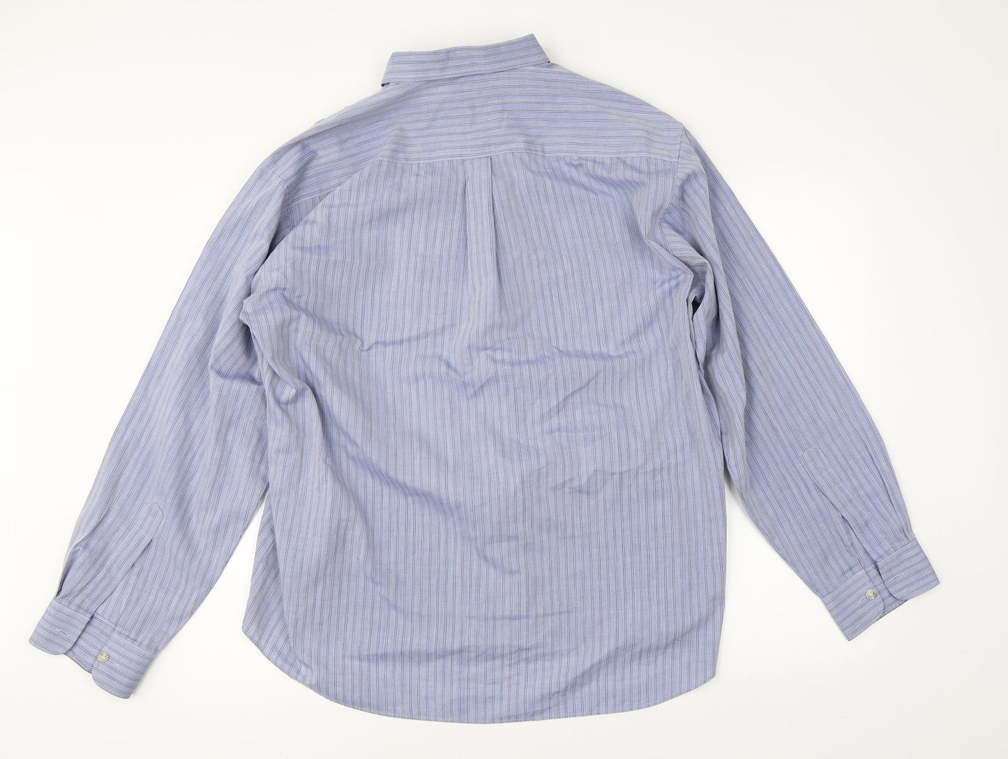 Mens UK Size L Classic Casuals Blue  Button-Up Long Sleeve Casual Shirt