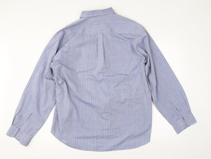 Mens UK Size L Classic Casuals Blue  Button-Up Long Sleeve Casual Shirt