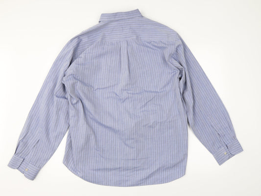 Mens UK Size L Classic Casuals Blue  Button-Up Long Sleeve Casual Shirt