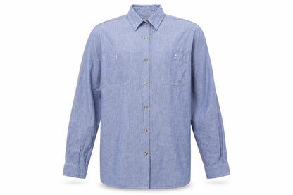 Mens UK Size 42 Argatta Blue  Button-Up Long Sleeve Casual Shirt
