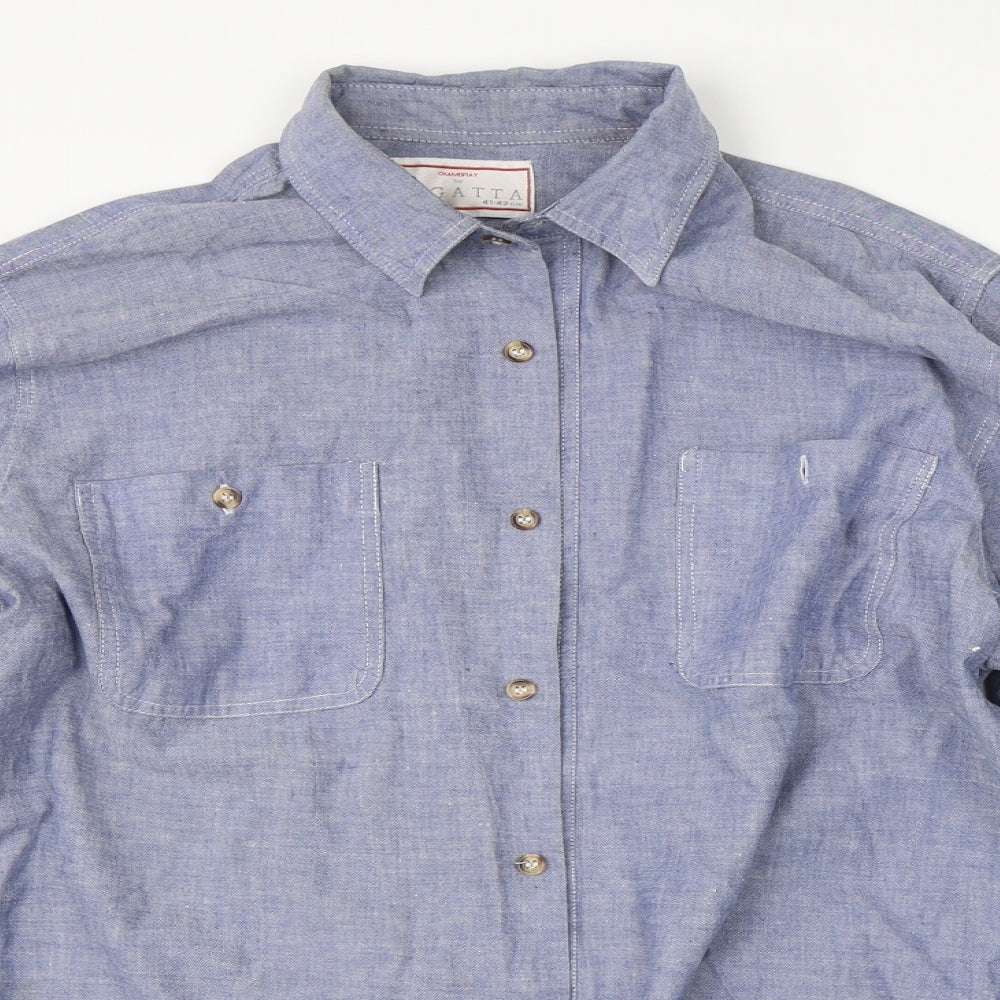 Argatta Mens Blue    Button-Up Size 42
