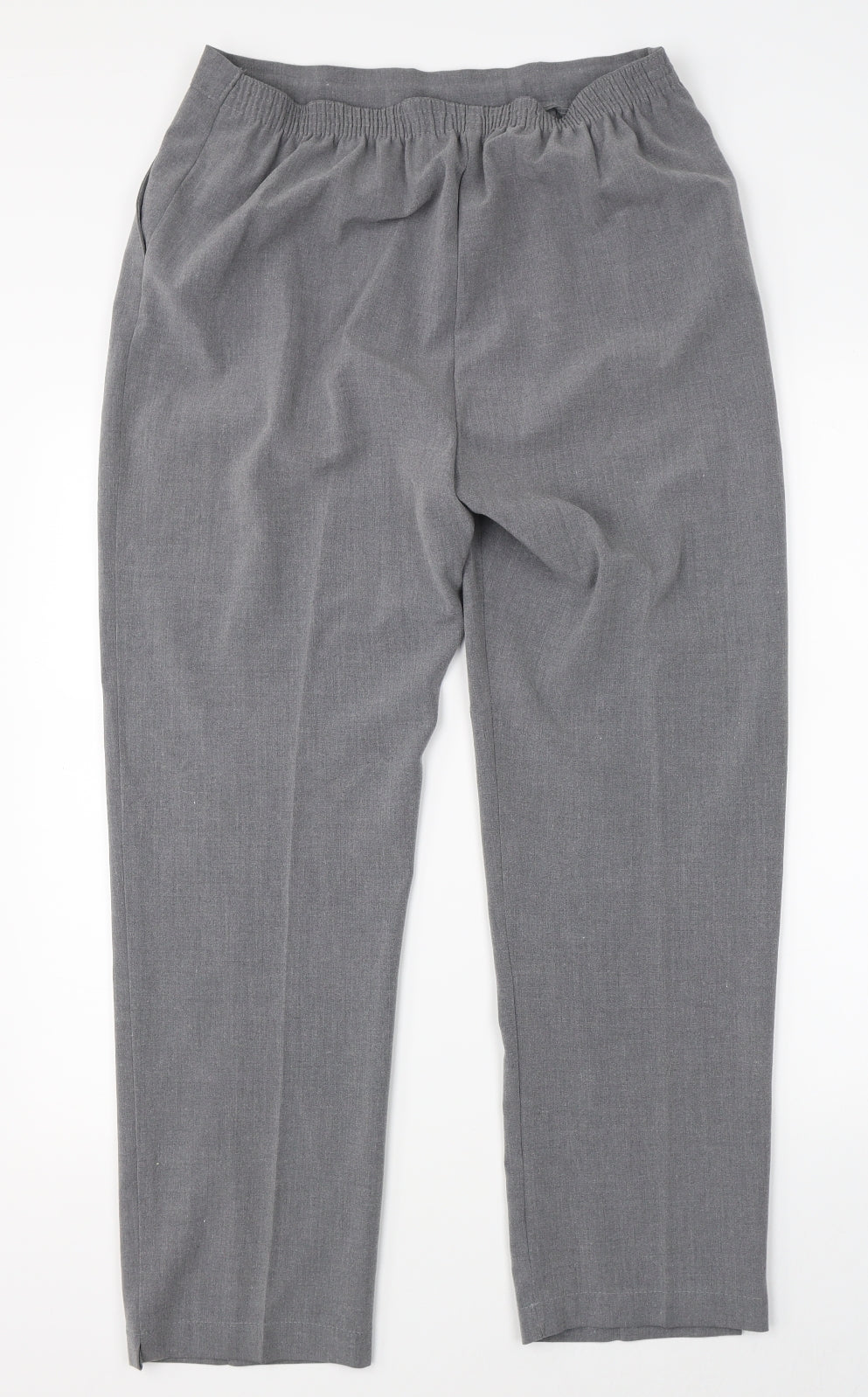 Womens UK Size 14 Preworn Regular Fit Dress Pants Grey Trousers