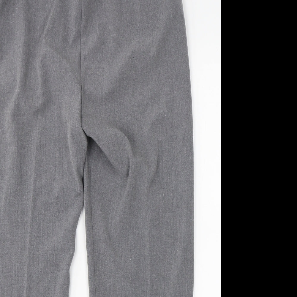 Womens UK Size 14 Preworn Regular Fit Dress Pants Grey Trousers