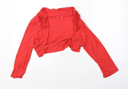 Per Una Womens Red   Shrug Jumper Size 14