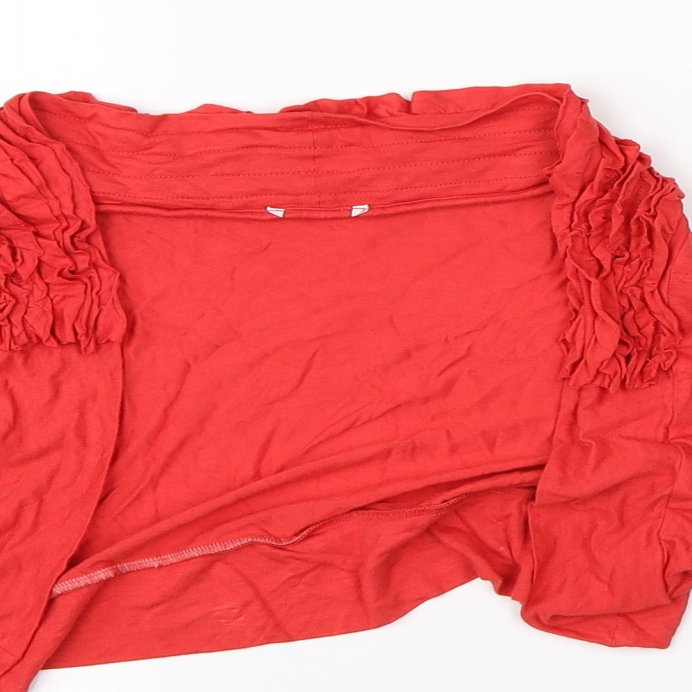 Per Una Womens Red   Shrug Jumper Size 14