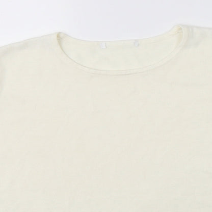 Womens UK Size 14 Marks & Spencer Beige Basic T-Shirt