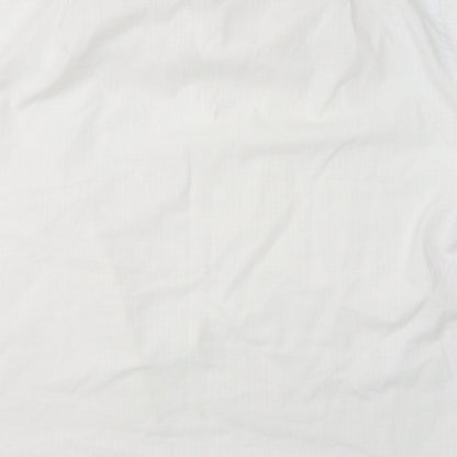 Mens UK Size 40 Marks & Spencer White  Button-Up Short Sleeve Casual Shirt