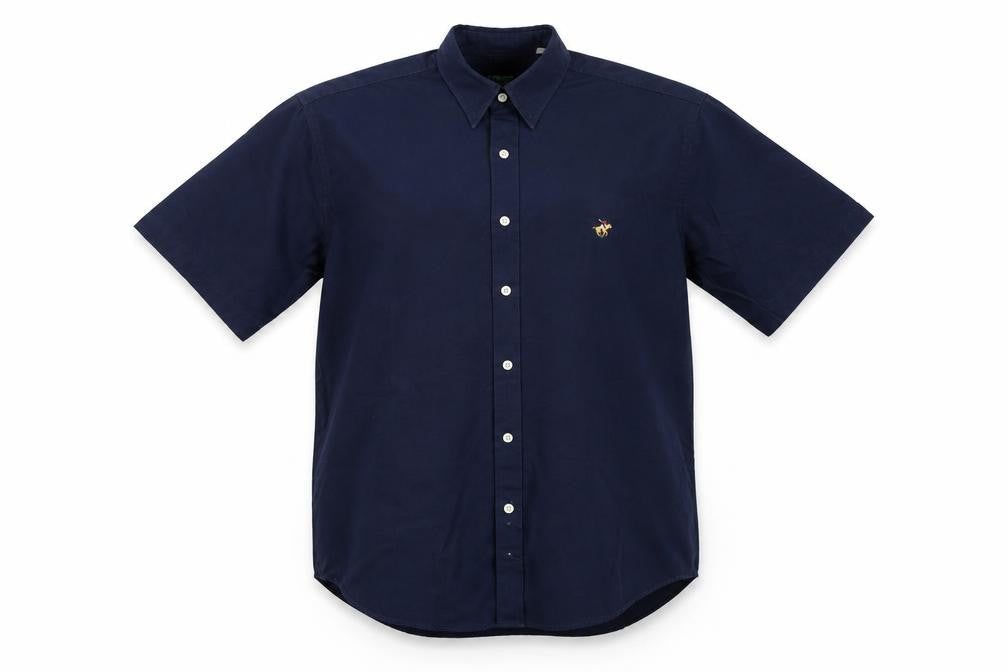 Mens UK Size M Metropol Blue  Button-Up Short Sleeve Casual Shirt