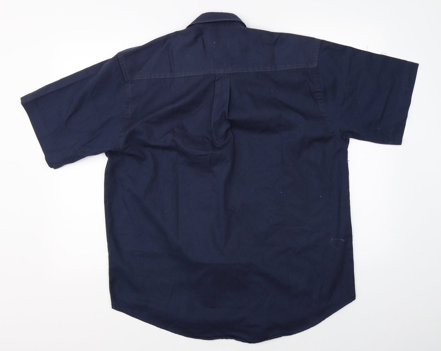 Mens UK Size M Metropol Blue  Button-Up Short Sleeve Casual Shirt