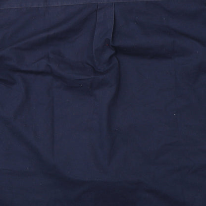Mens UK Size M Metropol Blue  Button-Up Short Sleeve Casual Shirt