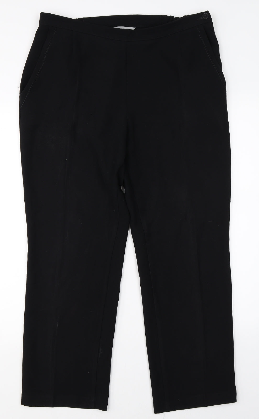 Womens UK Size 14 Marks & Spencer Regular Fit Dress Pants Black Trousers
