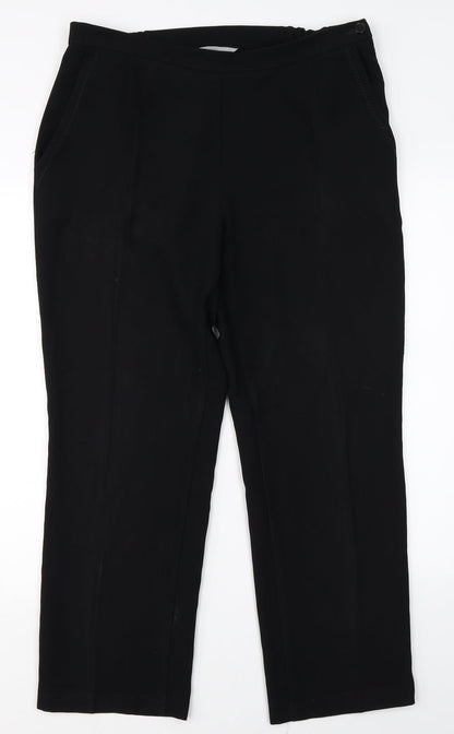 Womens UK Size 14 Marks & Spencer Regular Fit Dress Pants Black Trousers