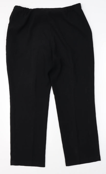 Womens UK Size 14 Marks & Spencer Regular Fit Dress Pants Black Trousers