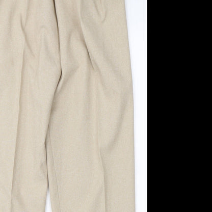 Womens UK Size 14 Preworn Regular Fit  Beige Trousers