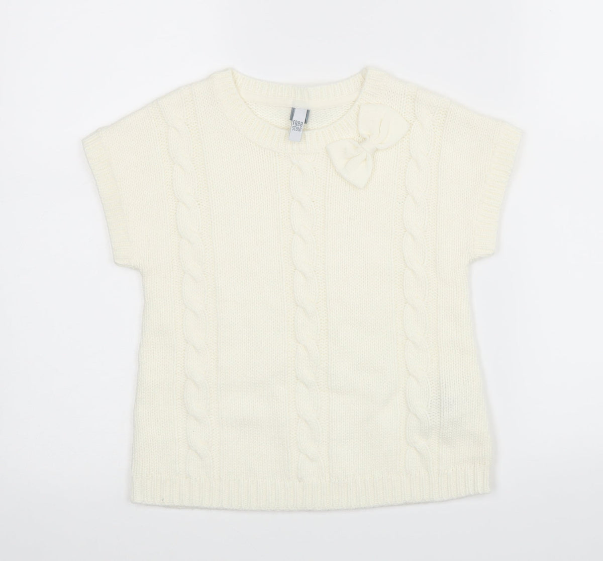 Freestyle Womens White   Pullover Jumper Size 8