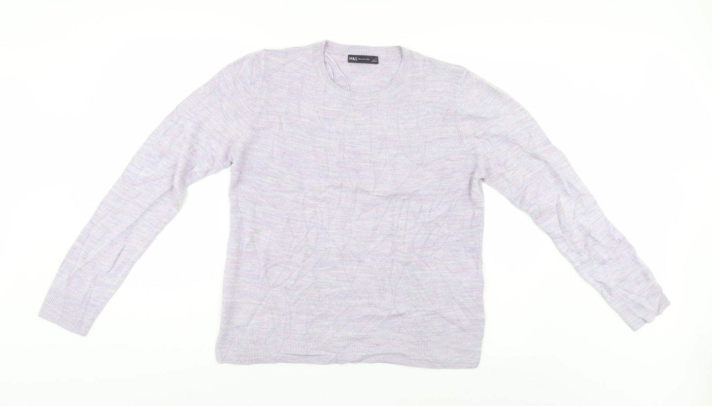 M&S Womens Purple   Pullover Jumper Size 14