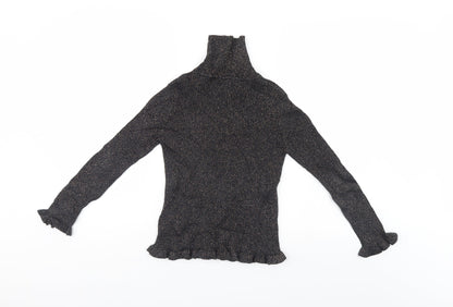M&S Girls Black   Pullover Jumper Size 9-10 Years