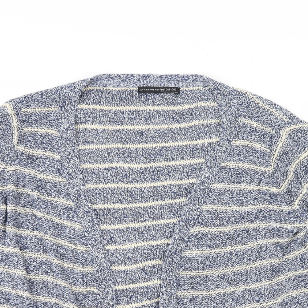 Atmosphere Womens Blue Striped  Cardigan Jumper Size 10