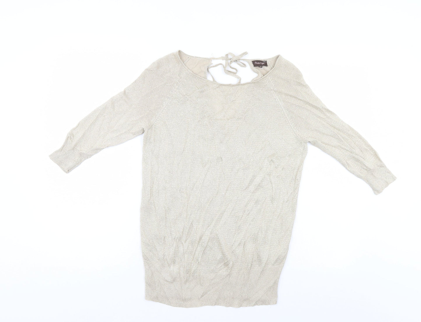 Womens UK Size 10 Phase Eight Gold Basic Blouse