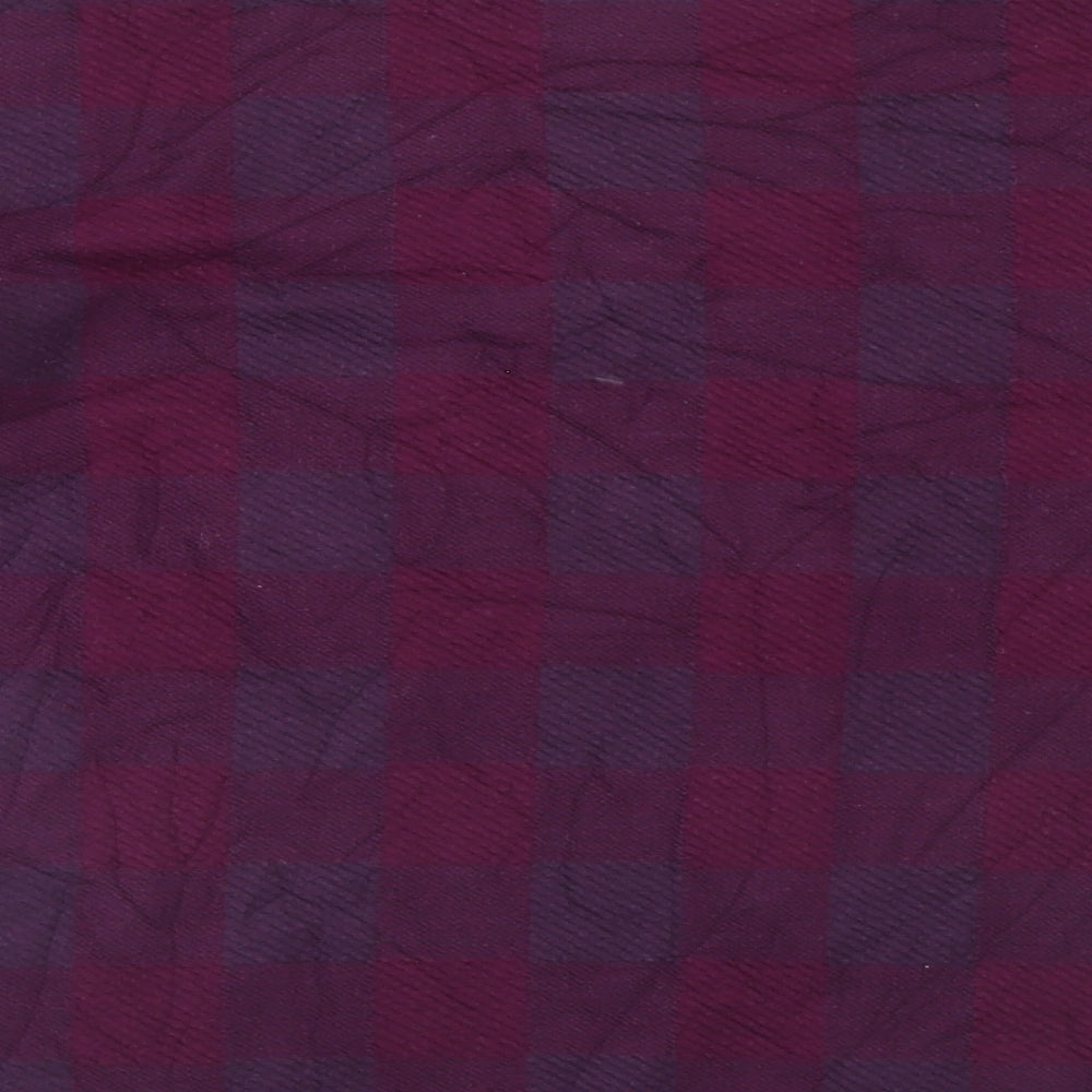 Marks & Spencer Womens Purple Check  Pullover Jumper Size 14