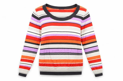 Planet Womens Multicoloured Striped  Pullover Jumper Size L